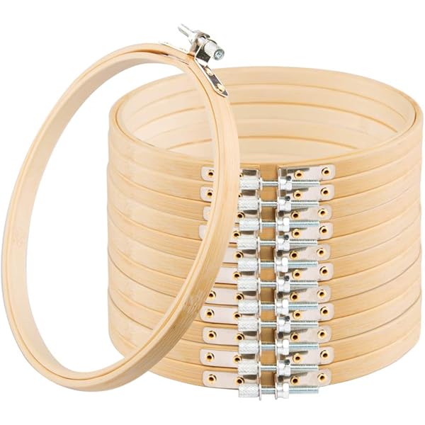 Amazon.com: 18 PCS Bamboo Embroidery Hoops Set, 12 Inch Adjustable