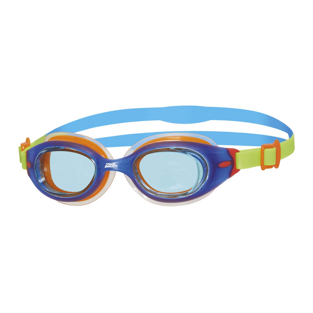 Zoggs Baby Little Sonic Air Swimming Goggles, Blue/Green/Light Blue/Tint, up to 6 years