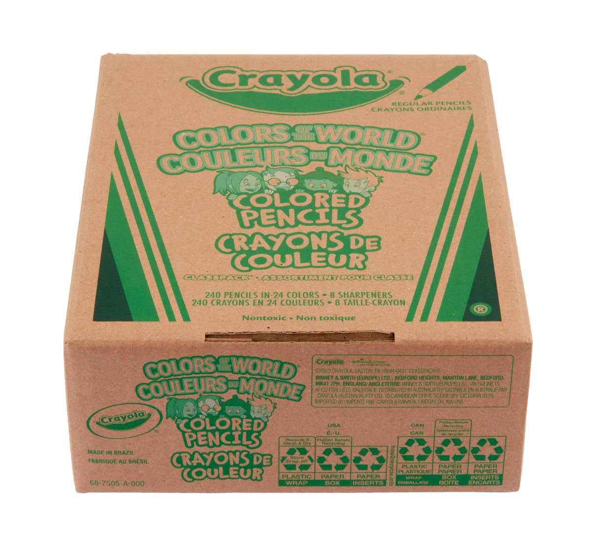 Crayola Colors of the World Skin Tone Colored Pencils Classpack (240ct), Bulk Colored Pencils for Classrooms, Teacher Supplies, Gifts