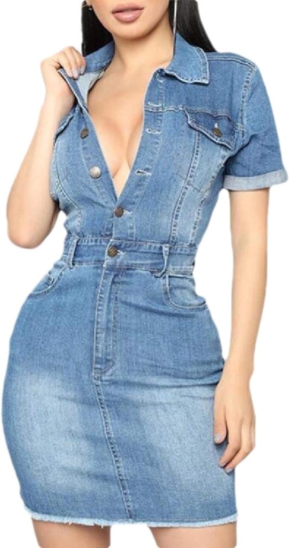 denim bodycon midi dress