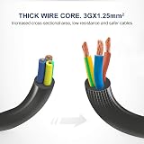 EXTRASTAR 4 Way Extension Lead 13A UK Plug 1M Black Power Strip view 4