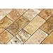 Scabos Travertine 2 X 4 Brick Mosaic Tile (Honed and Deep Beveled)