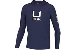 HUK Boy's Icon X Hoodie, Fishing Shirt with Sun Protection for Kids