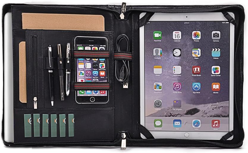 Design Leather Organizer Portfolio for 12.9 inch iPad Pro 2018 and 13 inch MacBook
