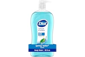 Dial Spring Water Hydrating Body Wash, 946ml, Dermatologist Tested, Free from Silicones, Parabens, Phthalates, SLES/SLS, Pack