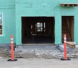 Cortina EZ Grab Delineator Post, 3" Hip Collars with 10 lb Base, 03-747RBC, Orange