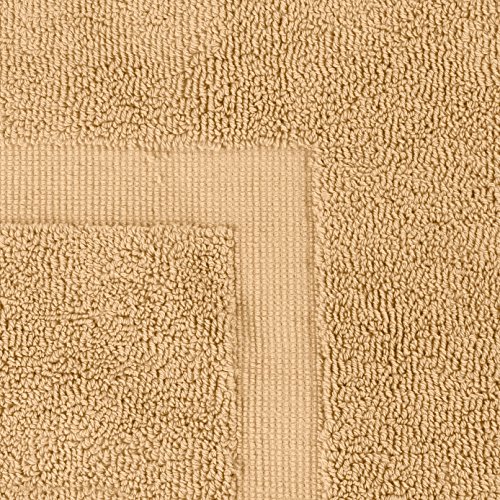 Bath Mat Cotton Washable Contour Rug 21x34" Tub Mat 2 Pcs Pack by