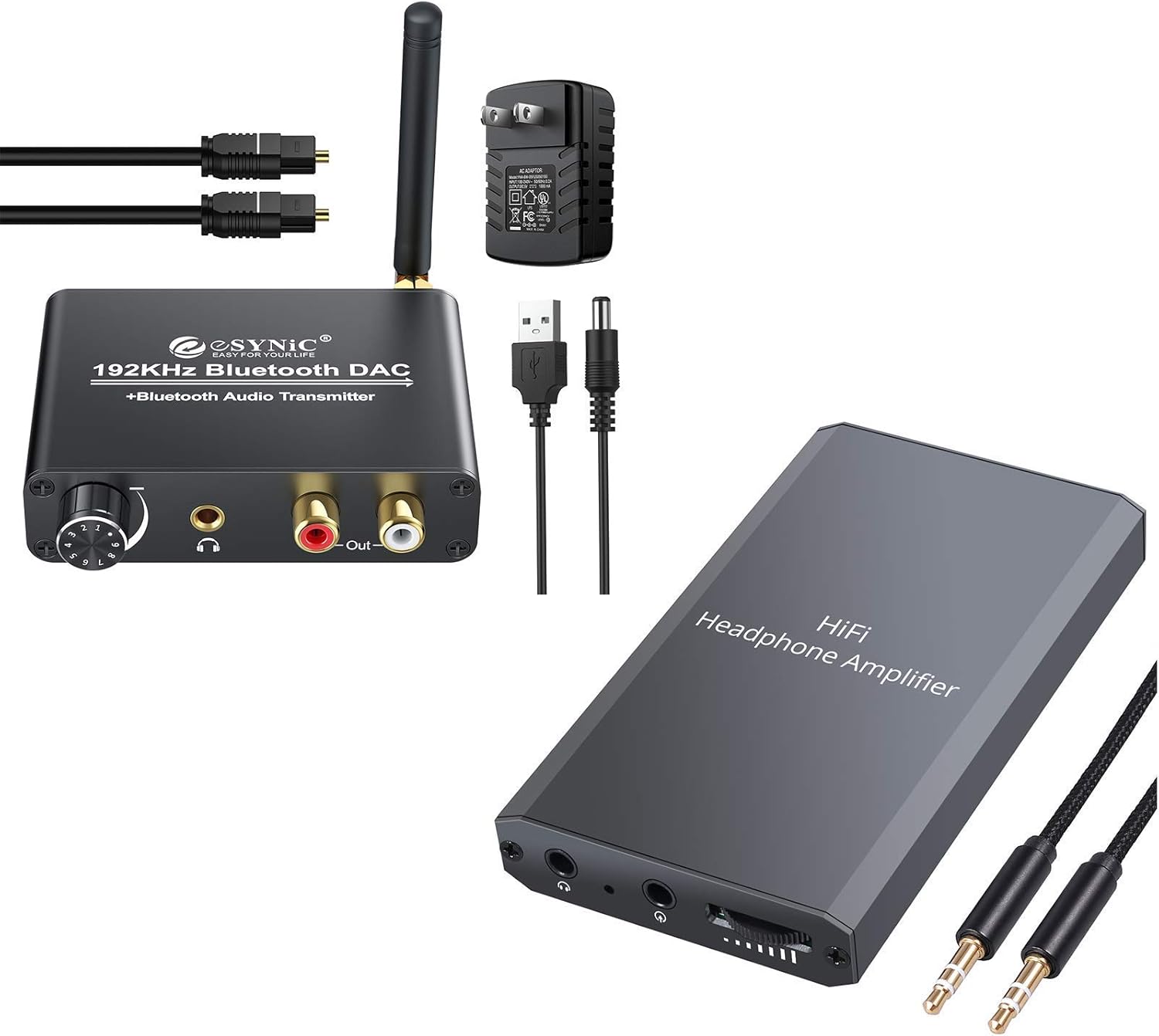 eSynic 192kHz DAC Digital to Analog Audio Converter with