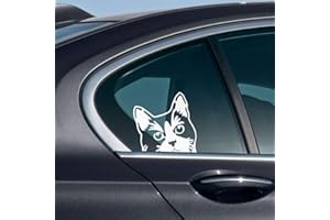 WIRESTER 6 inch Clear Vinyl Decal Sticker Decoration for Car Window (Or Any Flat Surface) - Tuxedo Cat