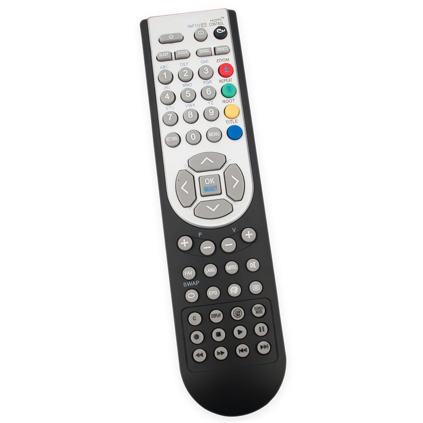 ALLIMITY RC 1900 Remote Control Replace fit for OKI HITACHI VESTEL AKAI NordMende Inno-Hit V22D V19B-PHD V26E-LED L19DP04EK L22DP03EA L22DP04E L22DP03UB V22D-LED V42D-LED C32VB-FHTUV V26A-PHDI