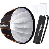 Godox QR-P70 27.5 Inch Parabolic Softbox Bowens Mount | Quick-Setup Quick-Folding, with Front &amp; Inner Diffuser and Carrying Bag for Bowen Mount Lights