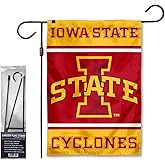 Iowa State Cyclones Garden Banner Flag with Flag Pole Stand Set