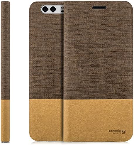Huawei Y3 2017 (LUA-L21) Case Flip Cover [zanasta Designs] Premium Wallet Case Phone Protector with Card Holder Slots [Slim Profile] Foldable Stand | Light Brown
