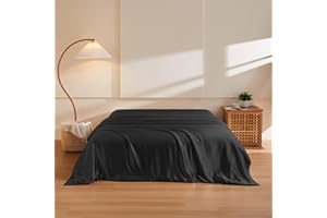 THXSILK Silk Black Duvet Cover 1 Pack, 100% 6A+ Top Grade Mulberry Silk Soft Smooth Cooling Upscale Series Quilt Comforter Cover with Zipper Closure&Corner Ties, No Quilt/Comforter, Queen