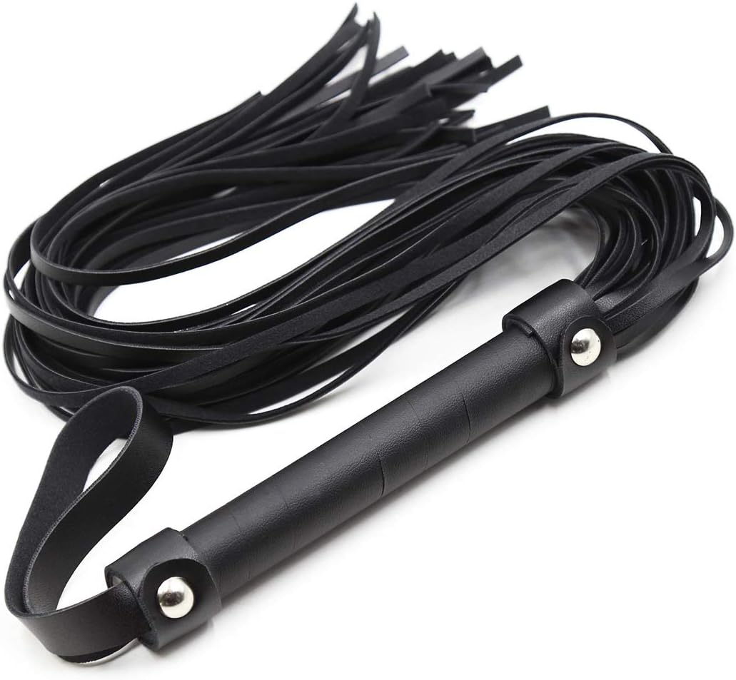 Fouet En Cuir Véritable 4 Pieds (1,21 M) - 12 Tresses, Marron Et Blanc, Pour équitation Et Dressage - 12