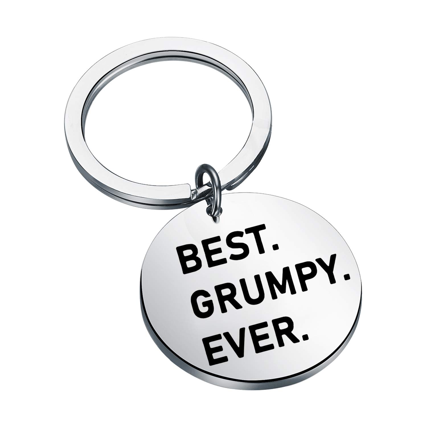 LBSBO Grumpy Gifts Grumpy Birthday Gift Father’s Day Gift Best Grumpy Ever Keychain Funny Grandpa Gift (Best Grumpy Ever K)