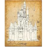 Cinderella's Castle - 11x14 Unframed Patent Print - Great Gift for Disney Fan