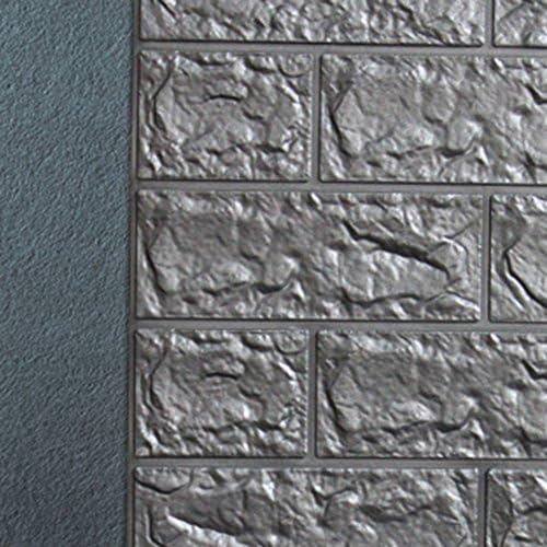 3D Brick Pattern Wall Stickers Peel and Stick Kitchen Backsplash Wall Sticker Faux Ceramic Tile Design 27.5"30.3" 1pcs (dark grey)