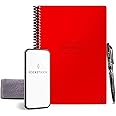 Rocketbook Core Reusable Spiral Notebook, Executive Size 6x8.8, Red - Dotted Pages, App-Connected, Erasable, Durable Cover, Ideal for School, Work, and Creative Projects