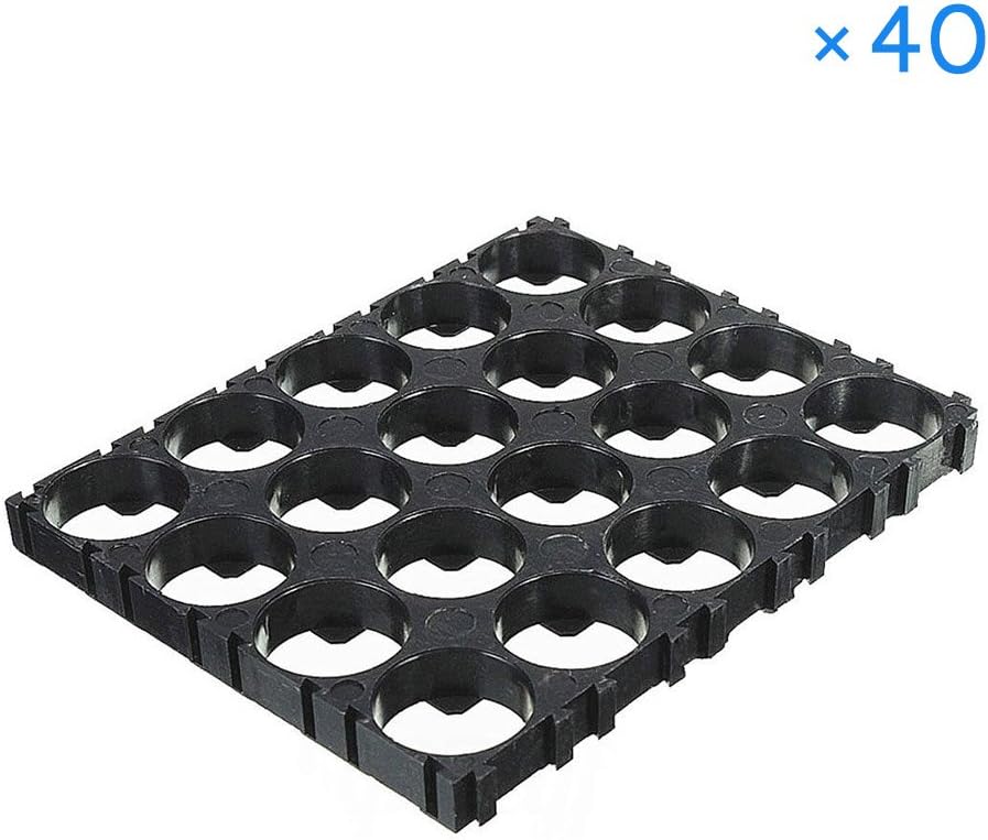 Wildeal 20/30/40/50 Pcs 4x5 Cell 18650 Batteries Spacer Holders Radiating Shell Plastic Bracket