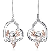 Cute Mexican Salamander Earrings, Beautiful Axolotl Earrings for Women