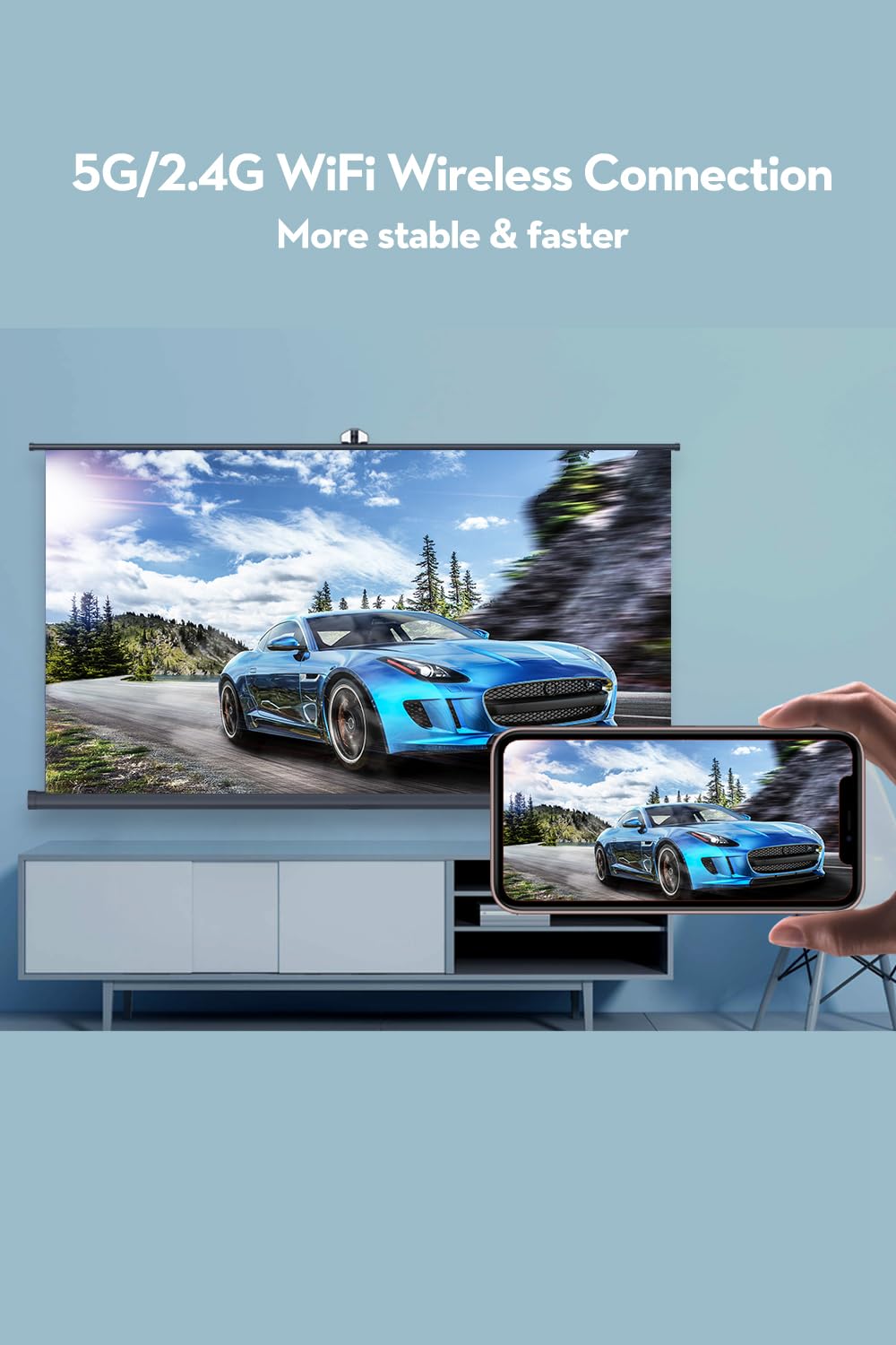 Netflix Projector, COI UNO5 Projector with 800 ANSI Lumens, 1080P Projector Support 4K, Smart Projector with Linux System, Projector with WiFi and Bluetooth,Dolby, HDR10, Auto Focus/Keystone1