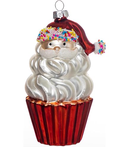 6x Cupcake Ornamenti Natalizi Decorazioni per Alberi di Natale