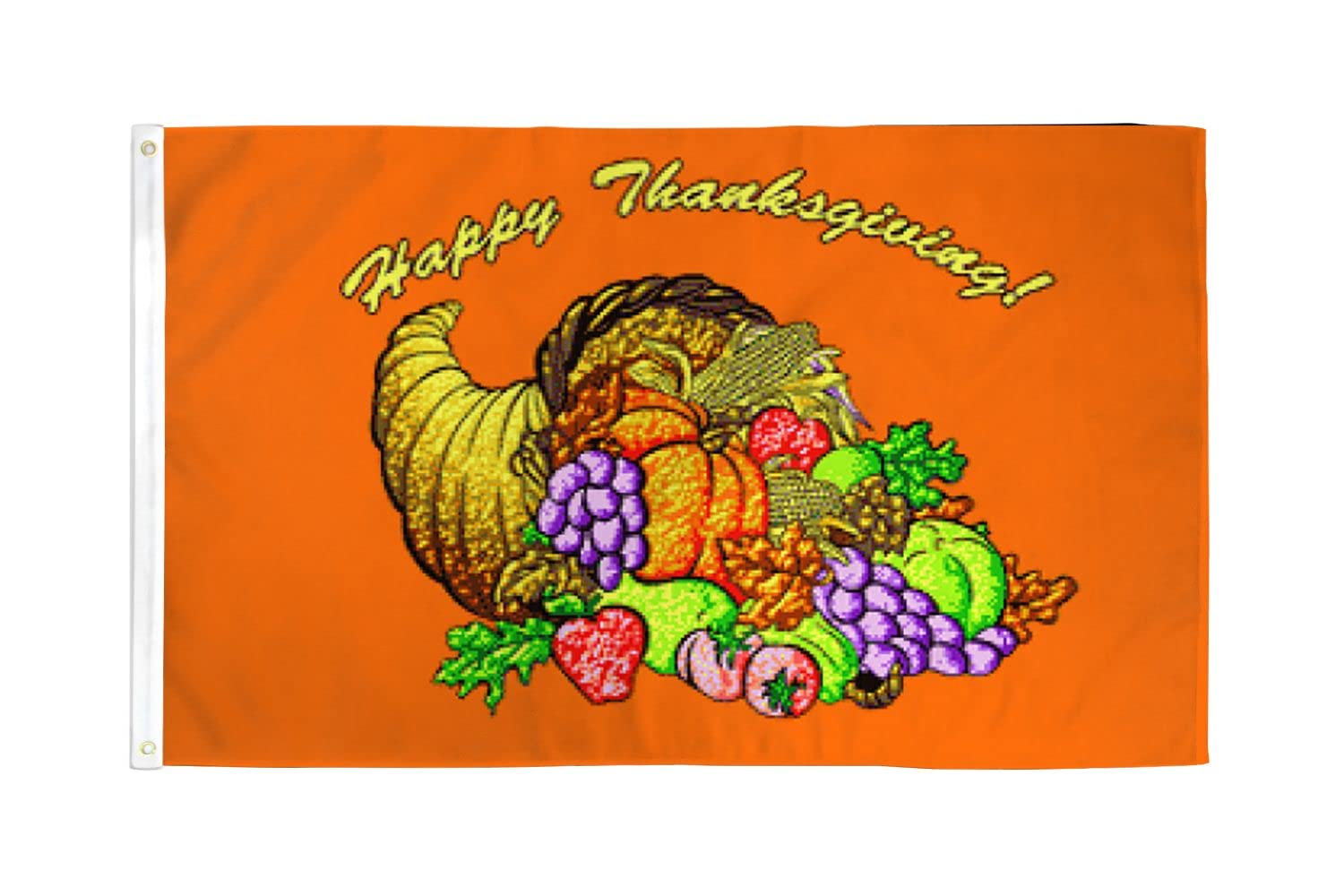 AZ FLAG - Happy Thanksgiving Flag - 3x5 Ft - 100D Polyester Thanksgiving Banner with Two Metal Grommets - Fade Resistant - Vivid Colors - 3' x 5' Feet - 150x90 Cm