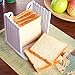 Bread Slicer Yummy Sam Foldable and Adjustable Bread Toast Slicer Bagel Slicer Loaf Sandwich Bread Slicer Toast Slice Cutter Mold with 4 Slice Thicknesses (white)