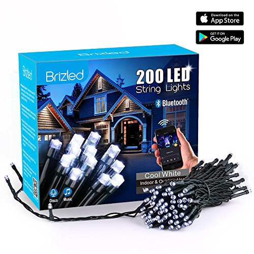 Brizled dimmable led christmas lights, 200 led 65ft min…
