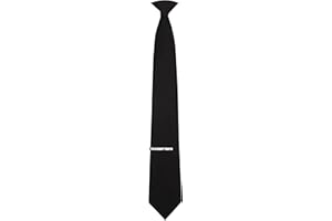 TIE G U STYLE TIE G Clip on Tie for Uniform, Blade 3.25" (8.5 cm), Length 21.25" Reg and 24" E Long with Tie Clip set