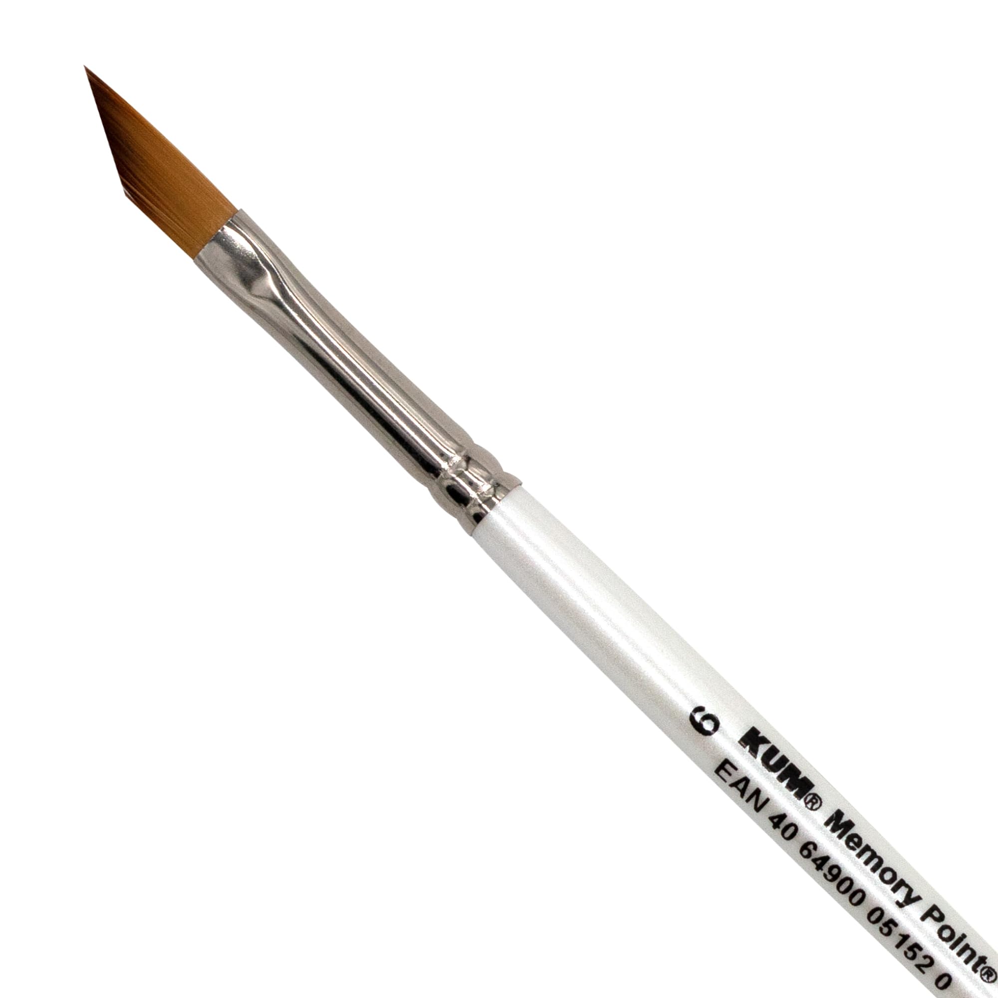 Kum 514.05.11 Memory Point Brushes MemTip Pin SL# 6, Slanted Shape, Pack of 1, Synthetic, White