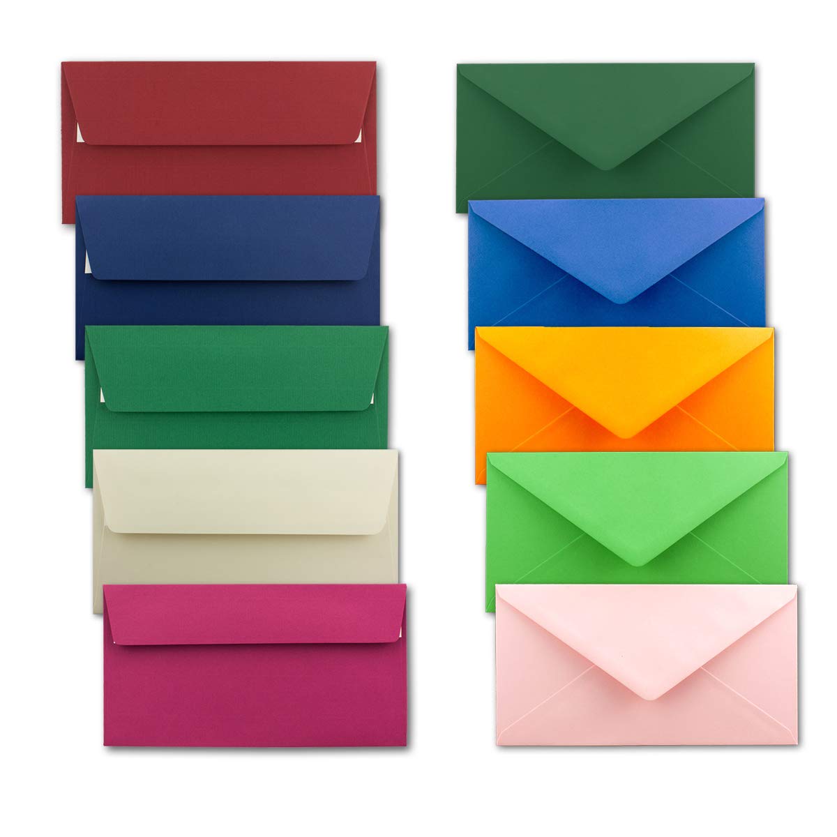 Coloured envelopes Mixed/Assorted formats/Colour Mix – Various Designs/Brand Gustav Neuser DIN Long Colourful