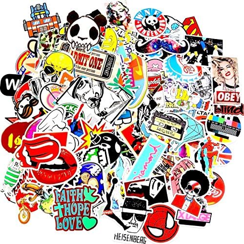 Laptop Stickers [100 pcs], by Weebumz Car Stickers Motorcycle Bicycle Luggage Decal Graffiti Patches Skateboard Stickers for Laptop - Random Sticker Pack