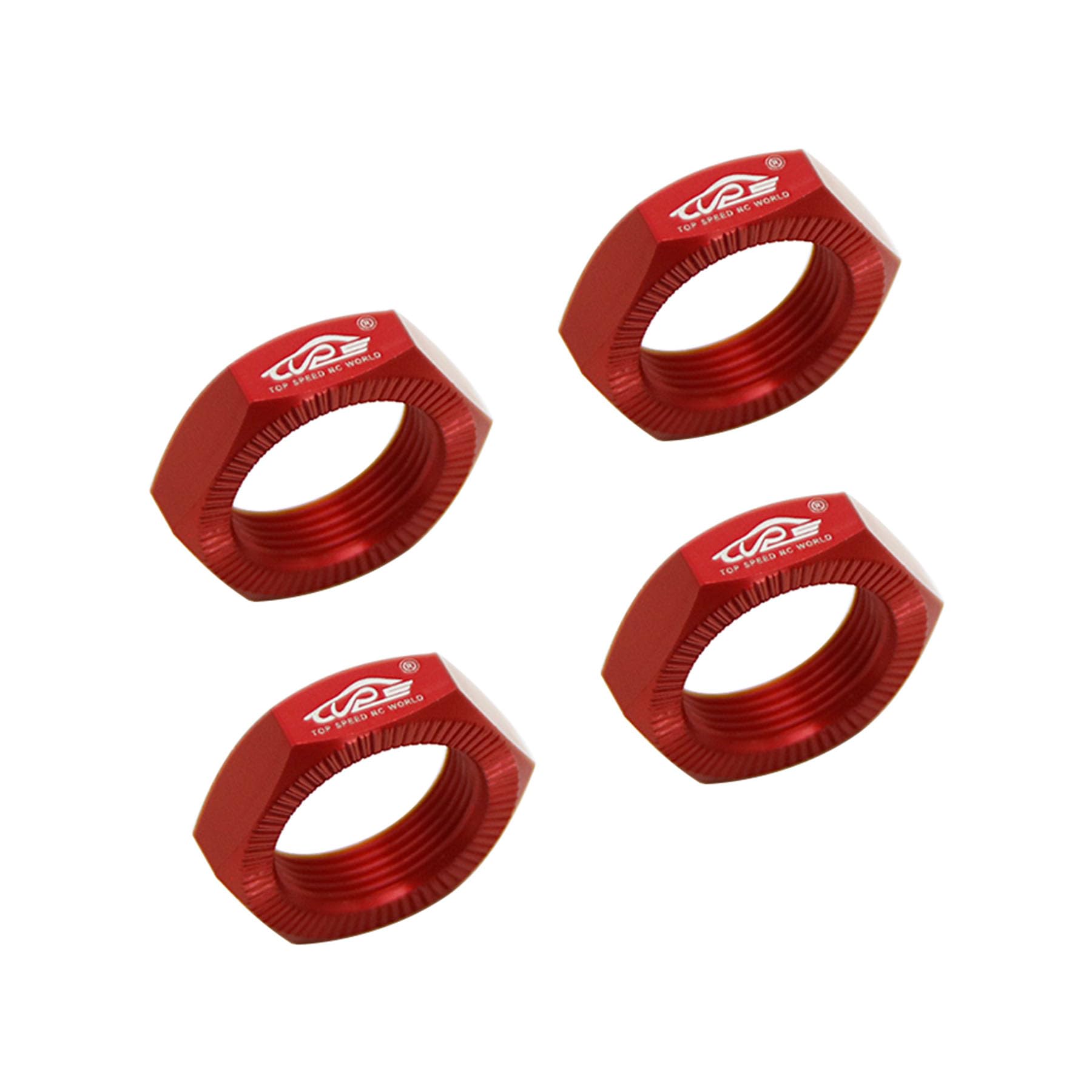 smTSRC RC Car Wheel Nut 24mm Kit For 1/5 HPI ROVAN BAJA 5B RC CAR Parts TOP SPEED RC WORLD (Red)