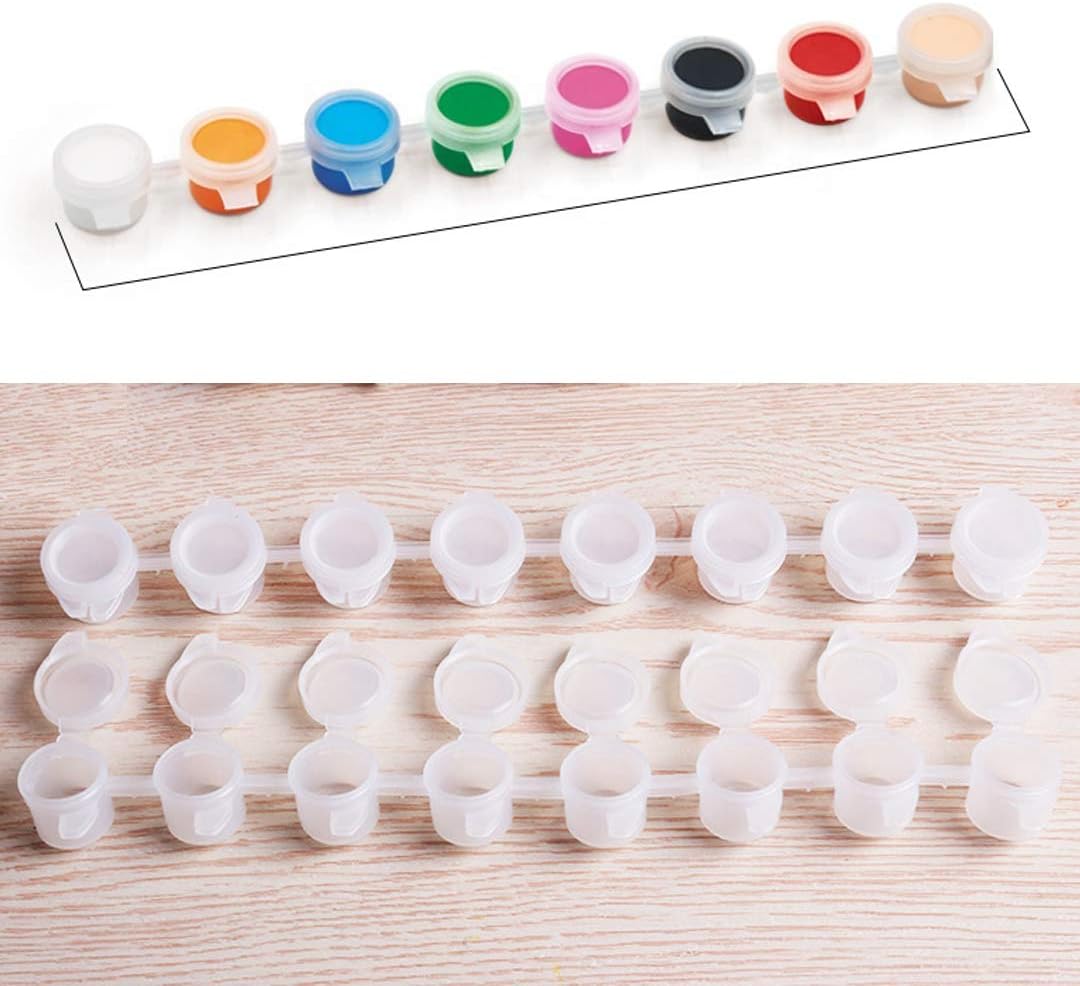 VeeDoo 800 Empty Paint Pots Container with Lids 3ml/0.1oz