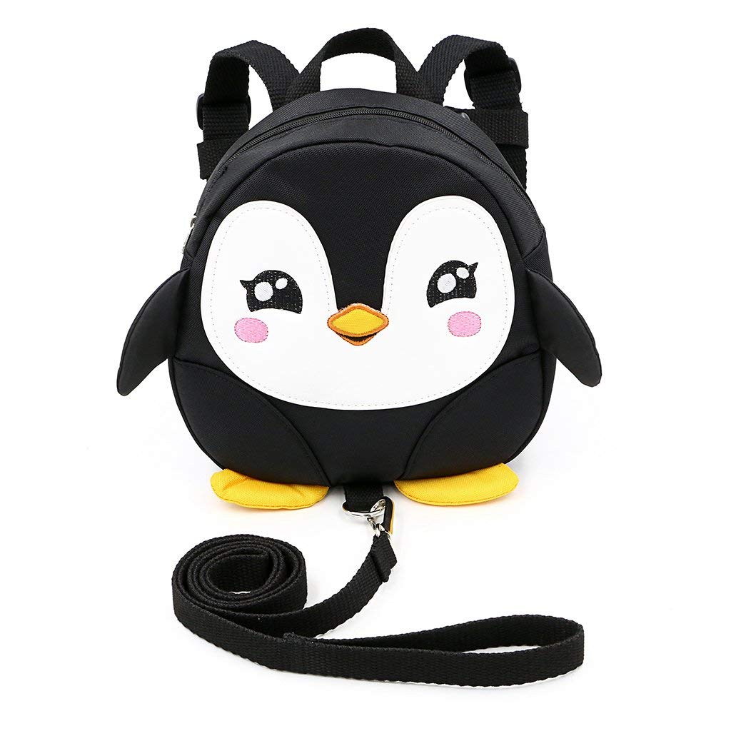 Toddler Boys Girls Kids Penguin Backpack, Cartoon Safety Anti-Lost Strap Rucksack with Reins Walking Safety Backpacks Baby Anti-Lost Creative Children's Strap Nursery Schoolbag for 1-3 Years Old