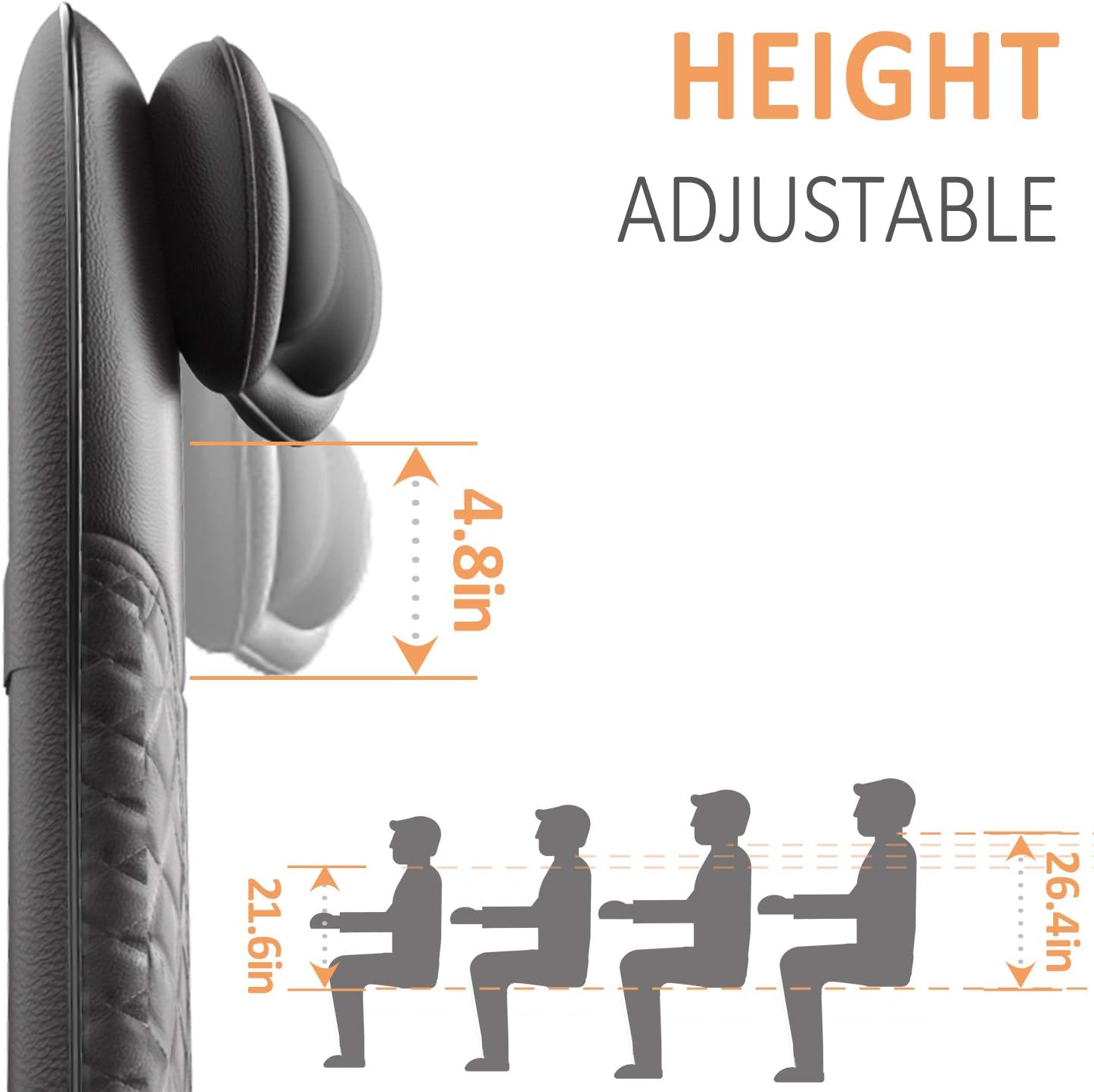 RENPHO Back Massager with Heat, Gifts for Women Shiatsu Massage Chair Full Body, Neck-Massager Height Adjustable - Image 5