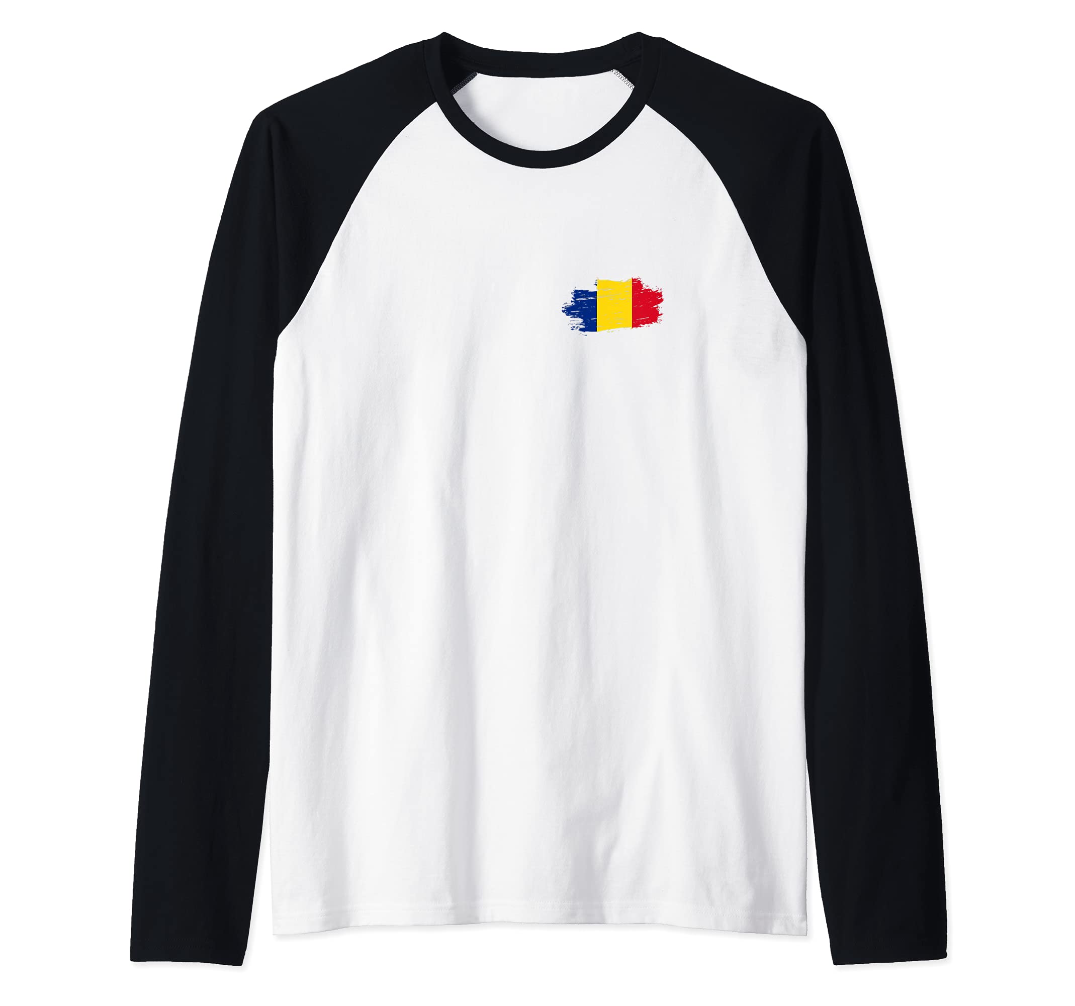 Flag Romania Raglan Baseball Tee