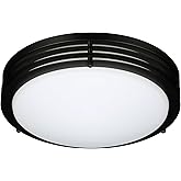 Good Earth Lighting Majestic Ceiling Fixture, 11-in, 1000 Lumens, Dimmable, Matte Black