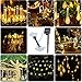 ACEHOME Solar Outdoor String Lights, 20ft 30 LED Warm White Water Drop Solar String Fairy Waterproof Lights Christmas Lights Solar Powered String Lights for Patio, Lawn, Christmas,Party (Warm White)