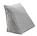 Halovie Adjustable Back Wedge Cushion Pillow 18.5*17.7*9inch Sofa Bed Office Chair Rest Cushion Neck Support Pillow Pearl Wool (Gray)