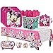 Another Dream Disney Minnie Mouse Happy Helpers Birthday Party Pack for 16 with Plates, Napkins, Cups, Tablecover, and Candles