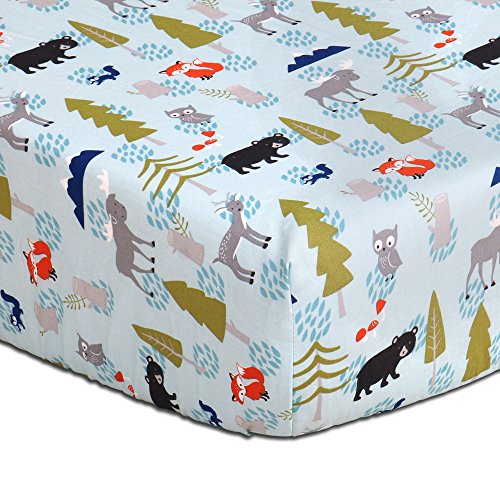 Woodland Dreams Cotton Baby Fitted Crib Sheet by The Peanut Shell