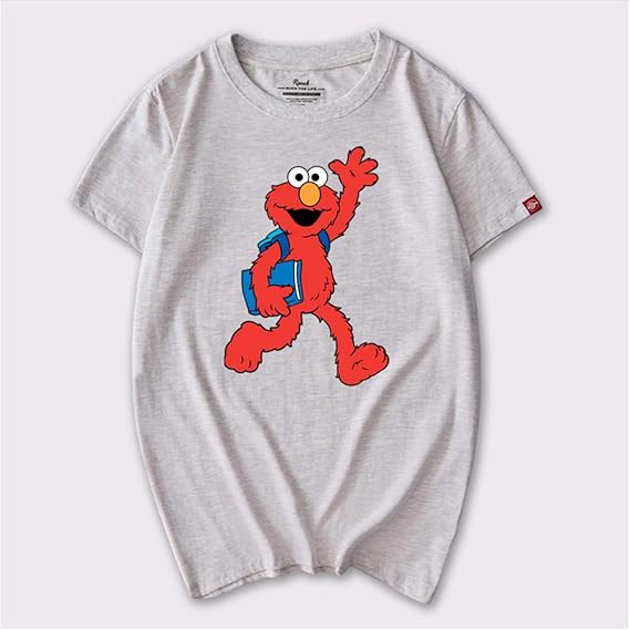Amazon Smurab 漫画 アニメ Sesame Street セサミストリート メンズ レディース Tシャツ 夏服 スポーツ Tシャツ グレー 半袖 Tシャ Tシャツ カットソー 通販