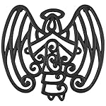 Cara's Casa Angel Trivet - Cast Iron - for Kitchen and Dining Table - Wall Art or Decoration Accessory - Housewarming and Holiday Gifts, Black