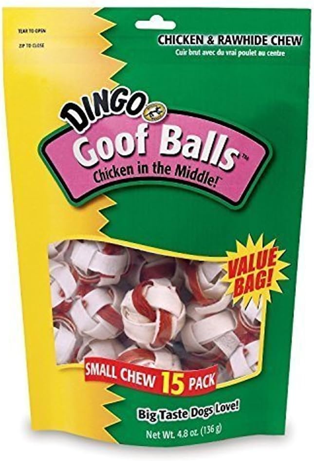Dingo Goof Balls Treat Small 30 Count (2 Pack of 15 Count), 4.2 OZ