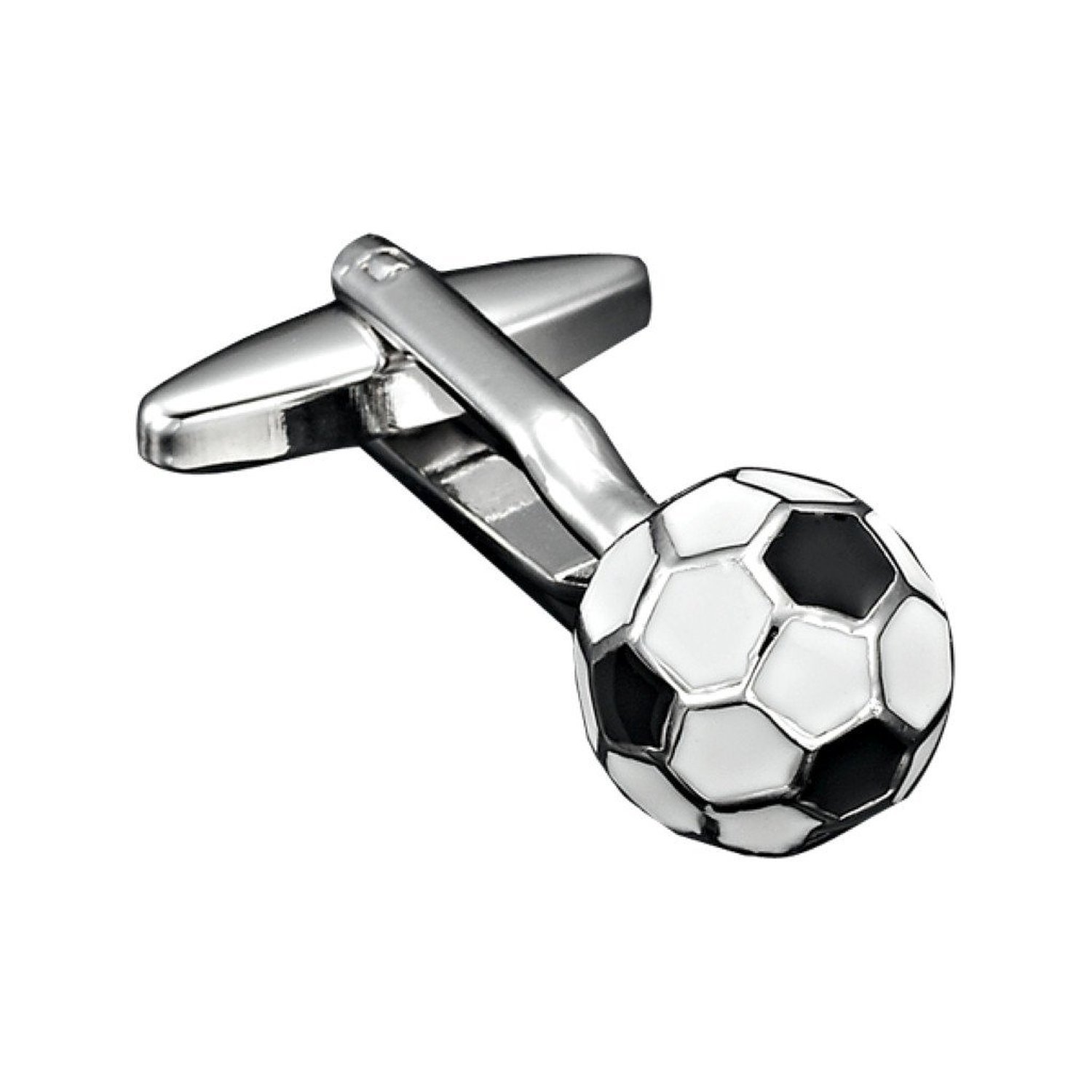 R&B Joyas - Gemelos, estilo copa del mundo balón de fútbol, acero ...