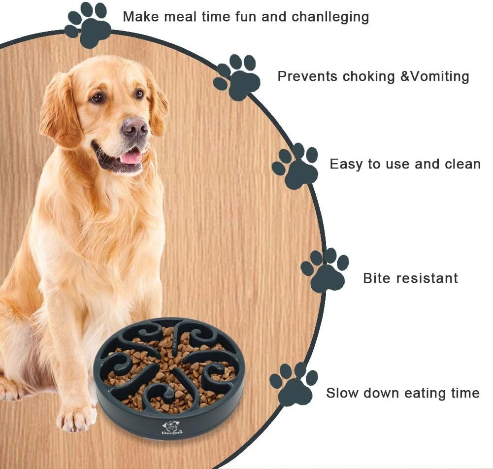 Decyam Slow Feeder Dog Bowl Slow Eating Dog Bowl, Bloat Stop Dog Cat