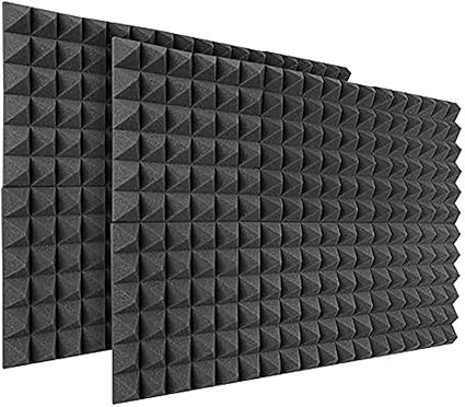 Amazon Com Dekiru Paneles De Espuma De Aislamiento Acustico De Aislamiento Acustico De Color Negro Carbon Absorcion De Sonido Piramide Tratamiento De Pared De Estudio 2 0 X 11 8 X 11 8 In Amigable Para